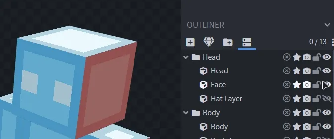 Face and Head separated